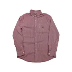 CHAPS 長袖シャツ ギンガムチェック レッド系 M