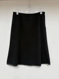 LANVIN en Bleu 裾レース フレアスカート ブラック 36のサムネイル