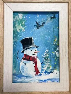 絵画　クリスマス　micchan作