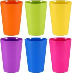 飲料カップ 24個 パーティー用 耐熱性プラスチックカップ ランダムカラー