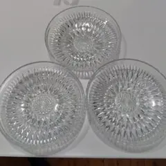 ガラス皿 3枚セット 昭和レトロ