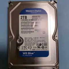 【新古品使用時間10時間以内】HDD 2TB 3.5インチ