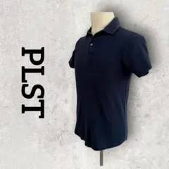 PLST メンズポロシャツ 半袖ポロシャツ 無地 (S) ネイビー ストレッチのサムネイル