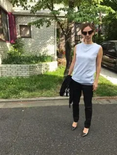 お値下げ　新品未使用　リッチーウィッチー　裾ボーダーサマーニット　グレー9号