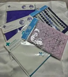 ハンカチーフ、抗ウイルスタオルハンカチーフ　計5枚セット ブルーミング中西