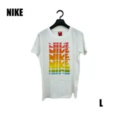 NIKE ナイキ ロゴプリント 半袖 Tシャツ メンズ L ホワイト【Z10】