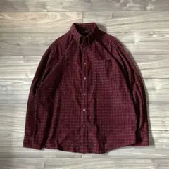 【レア】90s OLD UNIQLO コーデュロイ チェック BDシャツ XL