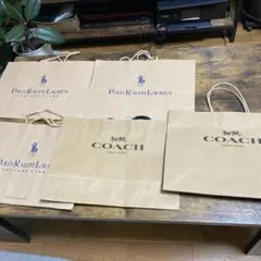 ラルフローレン３枚➕コーチ2枚　紙袋