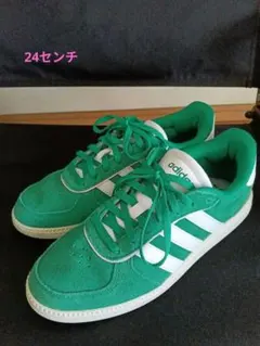 adidas スニーカー グリーン緑 スエード　24.0のサムネイル