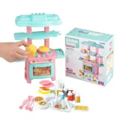 【新品】お手頃　ミニキッチンおもちゃセット　おままごと　人形