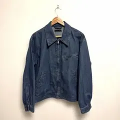 廃盤　ユニクロ　ジップアップブルゾン　ブルー　青　メンズ L