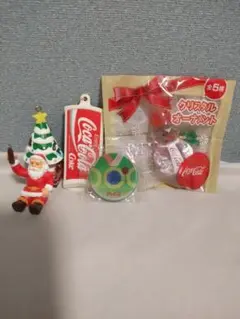 コカ・コーラ クリスタルオーナメントセット　レアな缶バッジ付き