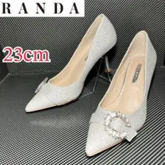 ✨極美品✨RANDA パンプス ビジュー バックルグリッター シルバー 23cmのサムネイル