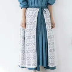 サマンサモスモス kazumiリバーシブルスカート　　ブルー
