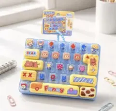 くま キーボード キーホルダー ブルー