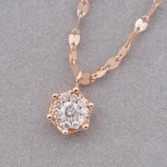 エステール ロングネックレス ダイヤ 0.31ct K18PGのサムネイル