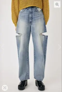 moussy THIGH SLIT LOOSE STRAIGHT 23インチ