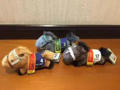 サラブレッドコレクション　ねそべりマスコットボールチェーン3体