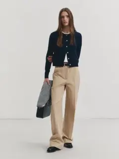 Zara Camel Wool Wide Slacksのサムネイル