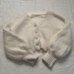 もこもこカーディガン ホワイト