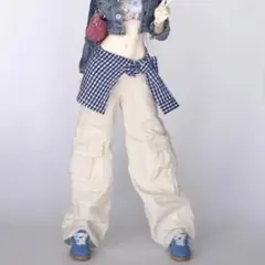 【未使用】DOLK SELECT ローウェストカーゴパンツ：アイボリー　SDM