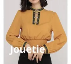 Jouetie チロリアン刺繍入り長袖ブラウス マスタード イエロージュエッテ