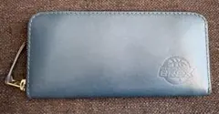 GLENROYAL ラウンドジップ 財布 5室 ブルー 蛇腹 レザー - メルカリ