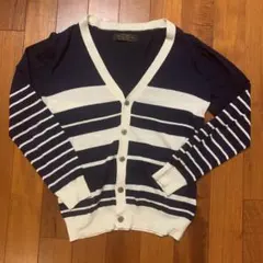 ナノユニバース　ボーダーカーディガン　サイズS