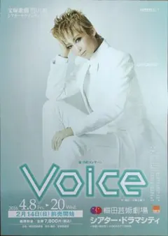 宝塚歌劇 月組 龍真咲コンサート『Voice』 '16 梅田芸術劇場 チラシ1枚