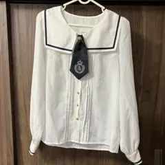 【Amavel】アマベル 長袖ブラウス ブラウス スクール風 ネクタイ リボン