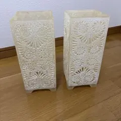 陶器製 透かし彫り キャンドルホルダー 高さ 8 直径 7.5 - メルカリ