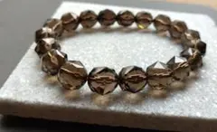 スモーキークォーツ／スターカット／天然石ブレスレット