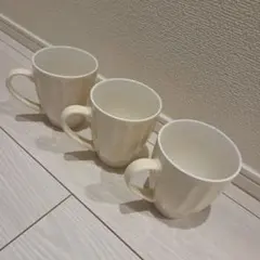 クリーム色 ストライプ模様 マグカップ 3個セット