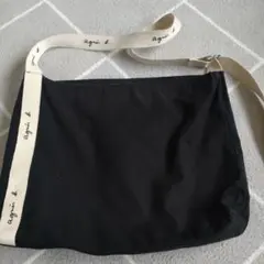 agnis b. ショルダーバッグ アニエスベー 黒　ブラック　A4