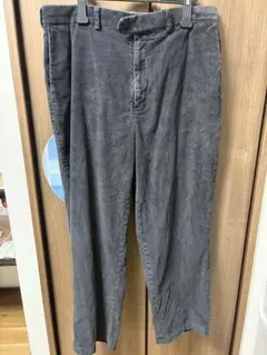 ブラック　コーデュロイ ワイドパンツ