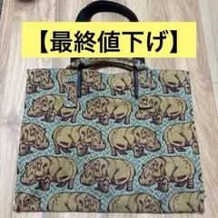 希少】 ルシアンペラフィネ スカル柄 カモ柄 トートバッグ キャンバス