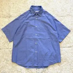 WYM ボタンダウンシャツ　サックスブルー　半袖　S