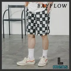 BAYFLOW HAPPYカラーショーツ チェック モノトーン Lサイズのサムネイル