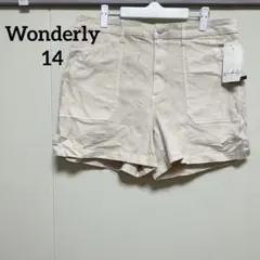 Wonderly 【14】ハイライズショートパンツ ベージュ