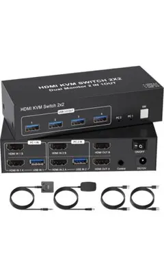 最強3ディスプレイ対応KVM切替器 HDMI/DPx2 4K 4K@60Hz - メルカリ