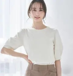 美品✨anySiSエニィスィス【洗える】コクーンスリーブニット アイボリー M
