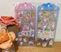 【正規品】まじかるみゅーちゃん フワフワらびちゃん ぷっくりシール2枚セット