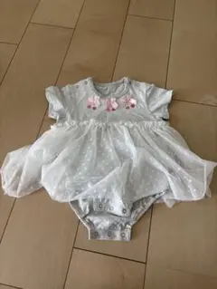 Moujonjon（ムージョンジョン） ドット柄ロンパース 80cm カラー