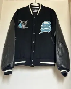 OLD STUSSY Big4 スタジャン S ブラック asap rocky 着用 OLD STUSSY Big4 スタジャン ブラック STUSSY