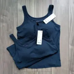 【新品/未使用】UNIQLOエアリズムコットンブラタンクトップLサイズ2枚