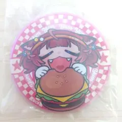 CR CrazyRaccoon ハンバーガーの日 缶バッジ 赤見かるび