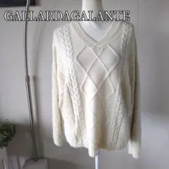 ガリャルダガランテ　異素材ドッキングセーター　ニットとファーミックス