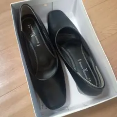 Romeo Valentino ブラックパンプス 24.0 EEE