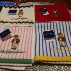 10,Polo Ralph Lauren タオルハンカチ 4枚セット