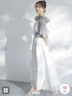 SNIDEL ショルダーリボンワンピース